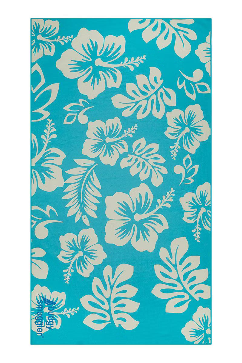 Lei-zy Days double sided beach towel, front view