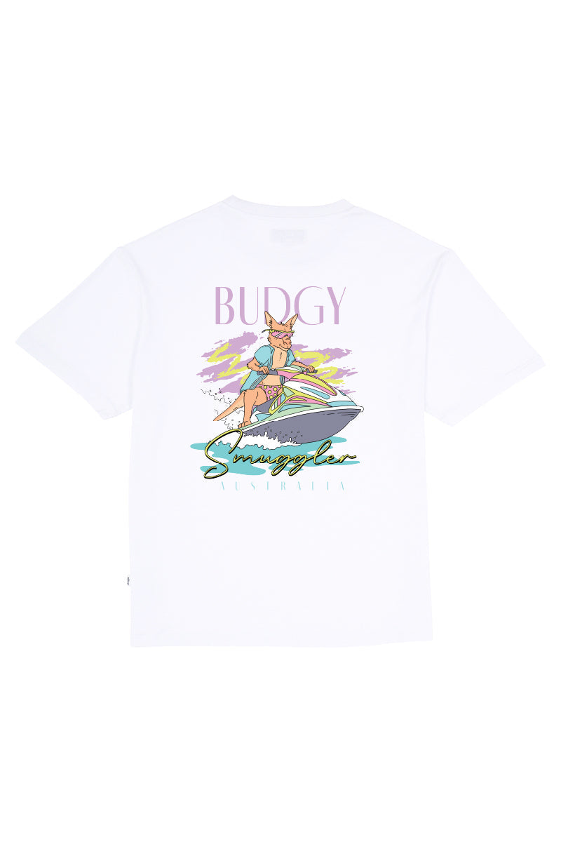 White Tee with Kangaroo Jetski