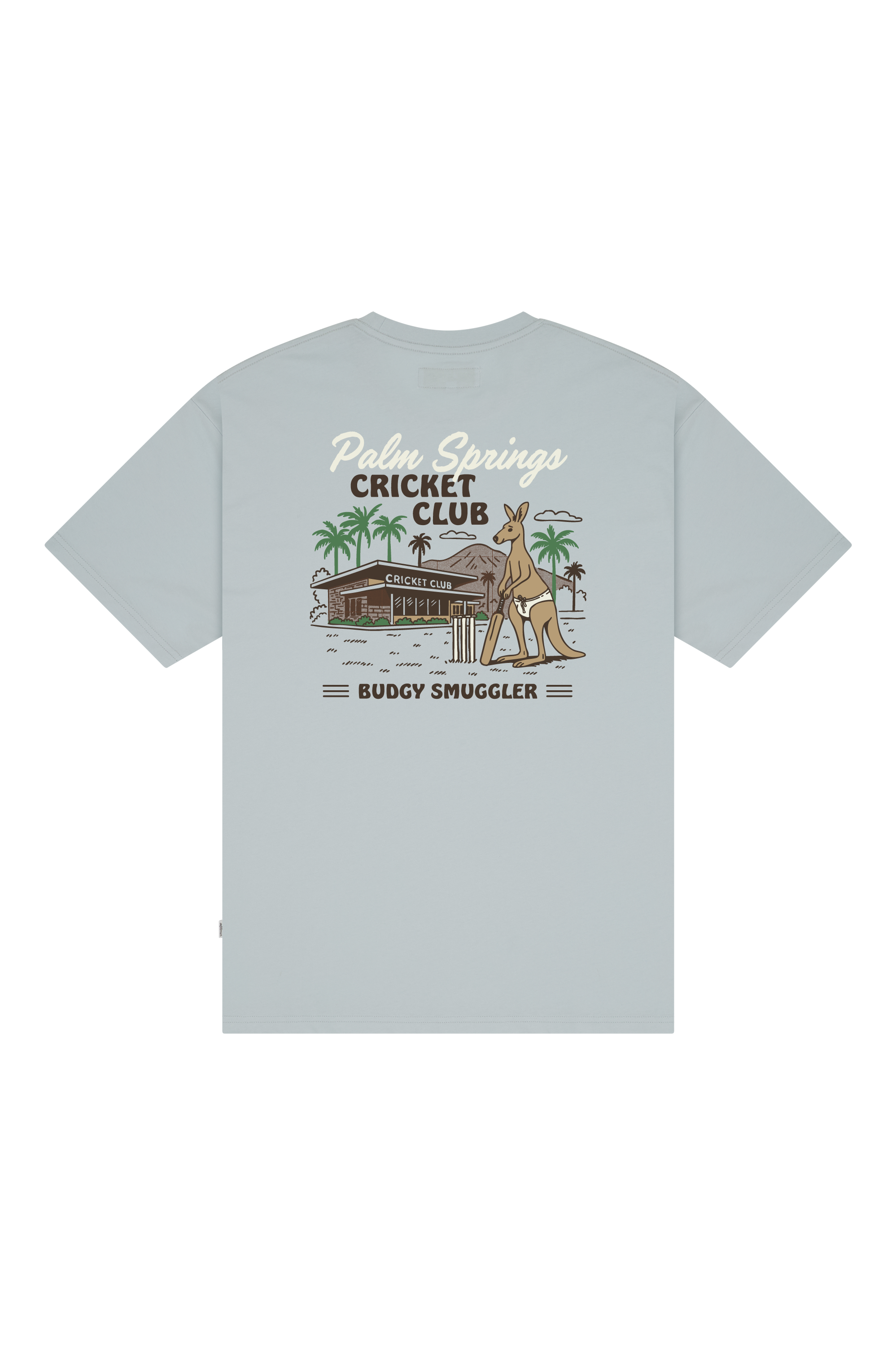 Lightweight Light Blue Tee with Palm Springs Cricket Club