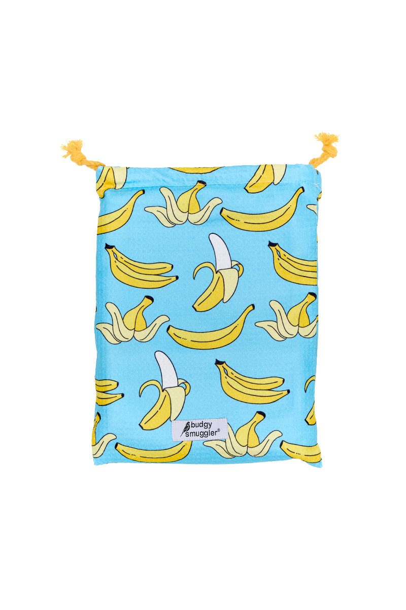 Double Sided Towel in Blue Bananas | Large Logo