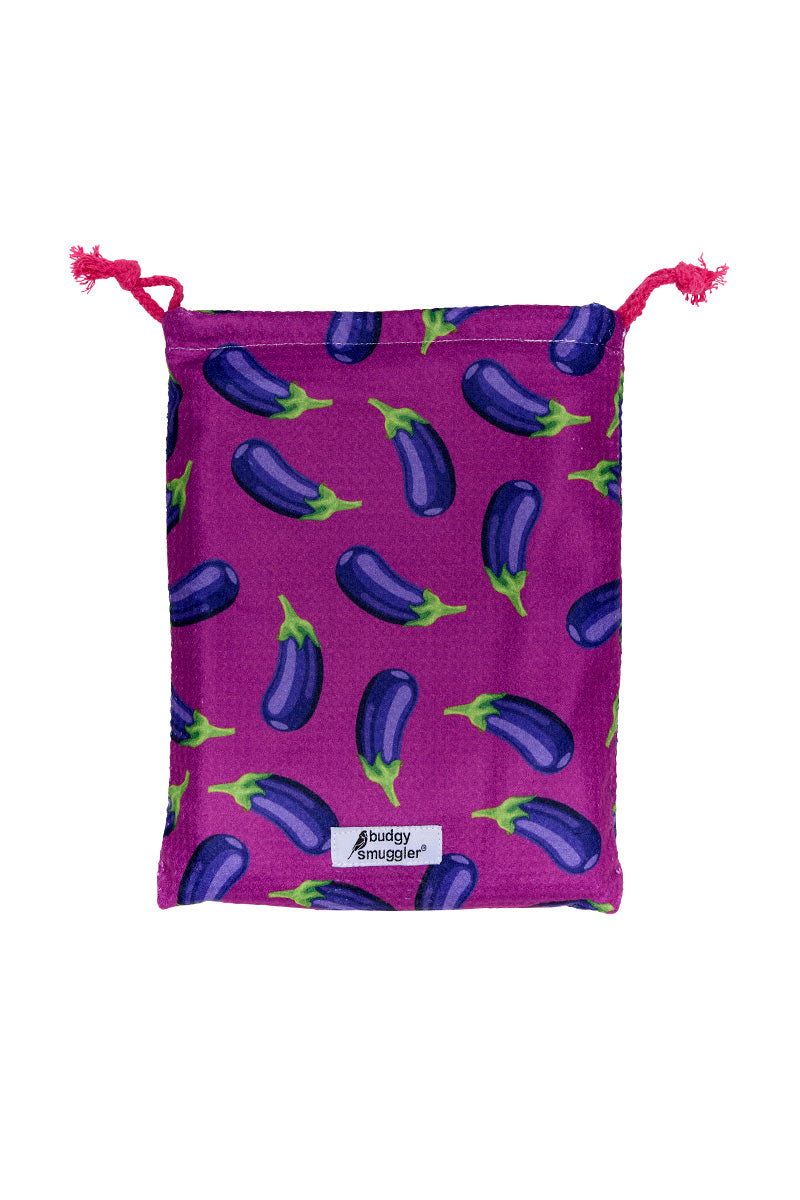 Double Sided Towel in Obscene Aubergine | Large Logo