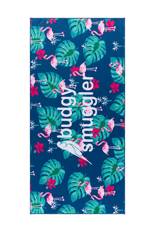 Double Sided Towel in Flamingo | Large Logo