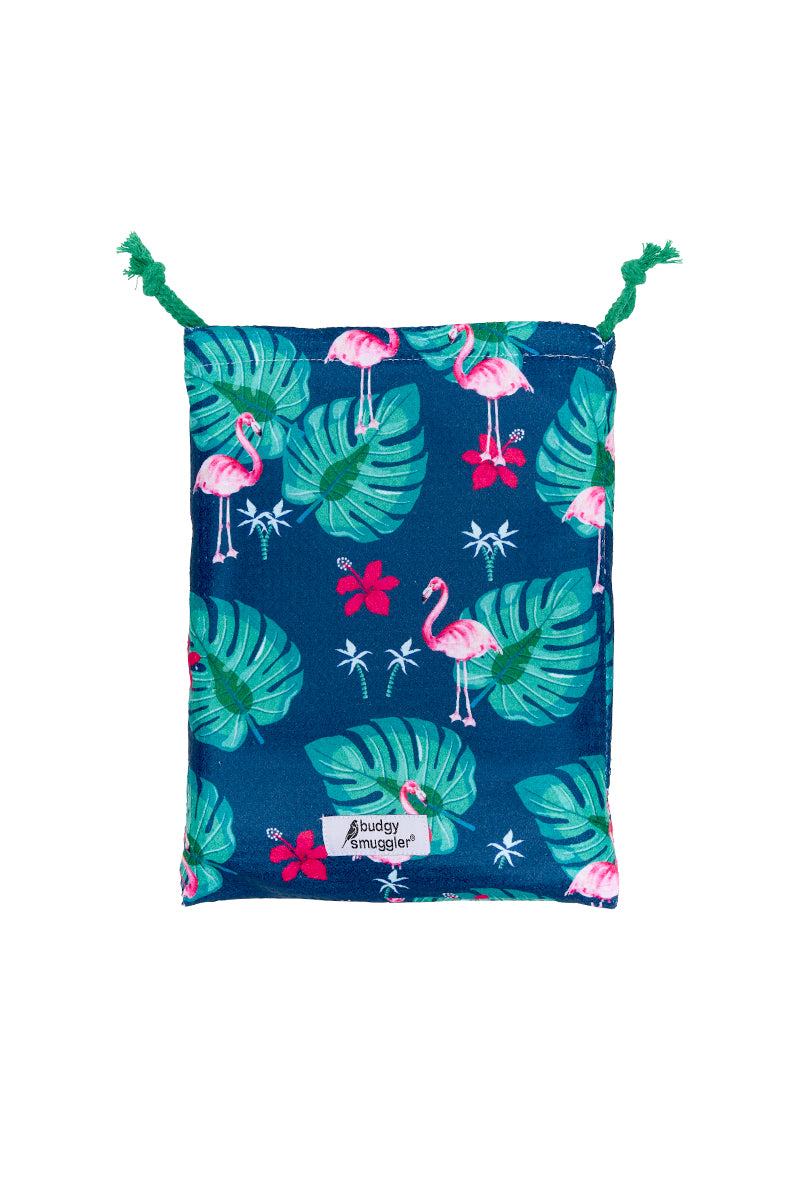 Double Sided Towel in Flamingo | Large Logo