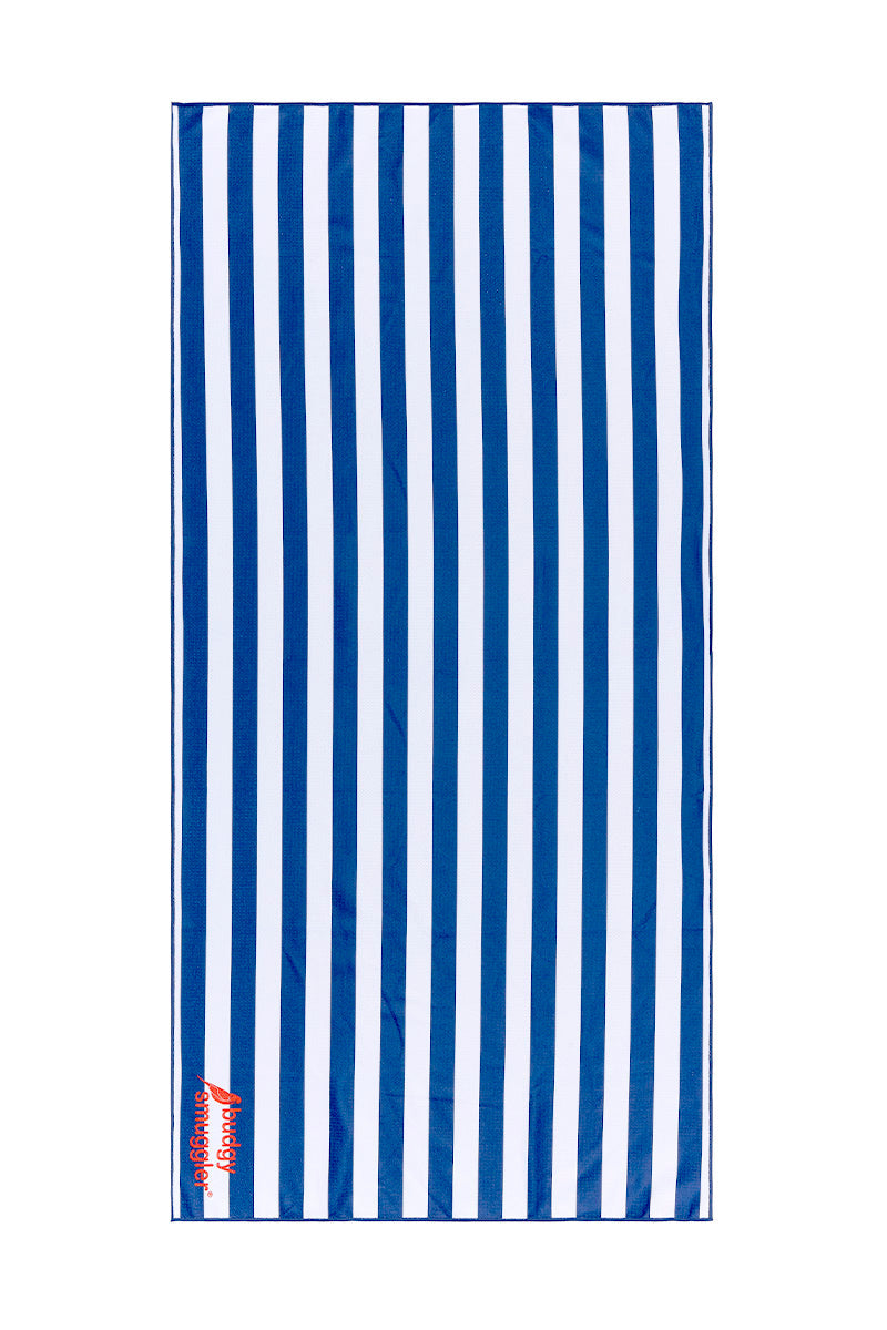 Double Sided Towel in Sailor Stripe | Small Logo