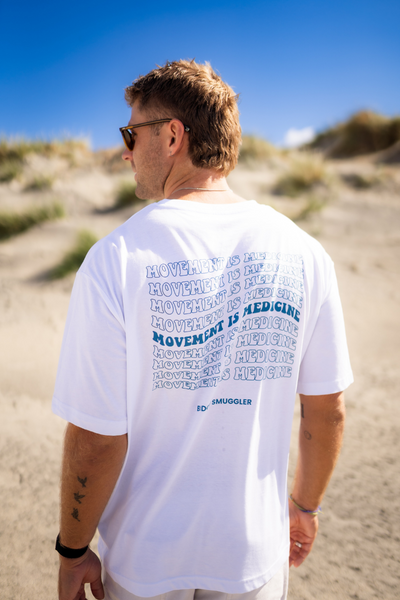White Tee with Movement is Medicine