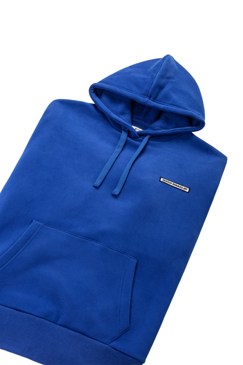 Hoodie in Bright Blue Badge