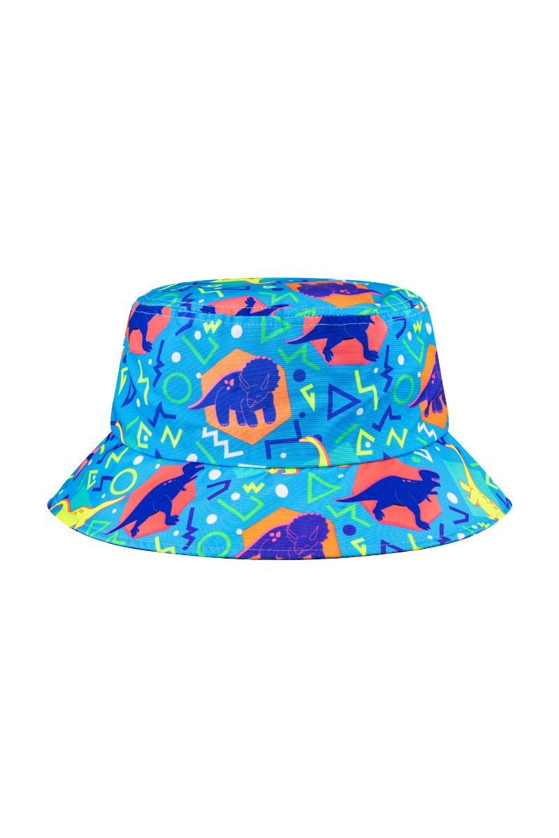 Bucket Hat 2.0 in Blue Dinosaurs