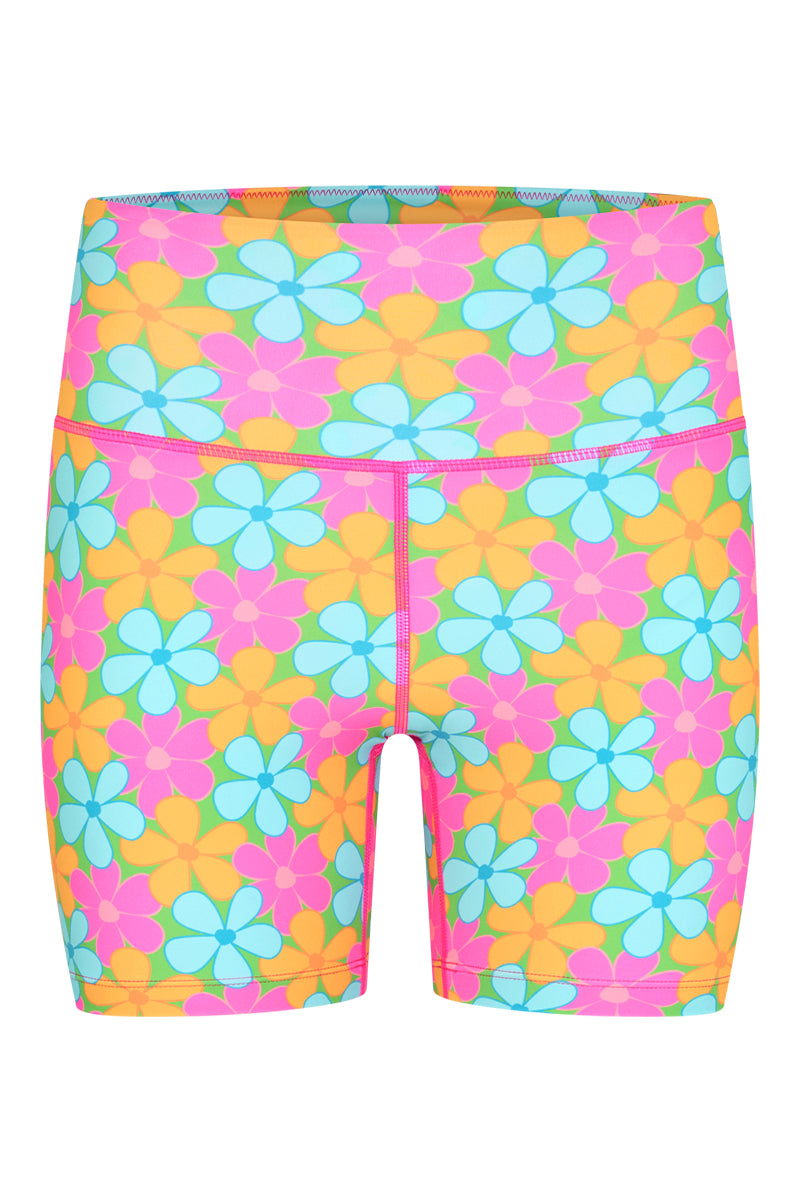 Booty Shorts 2.0 in Fluro Flowers