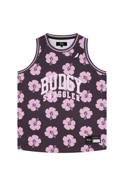 Basketball Vest in Brown Hibiscus