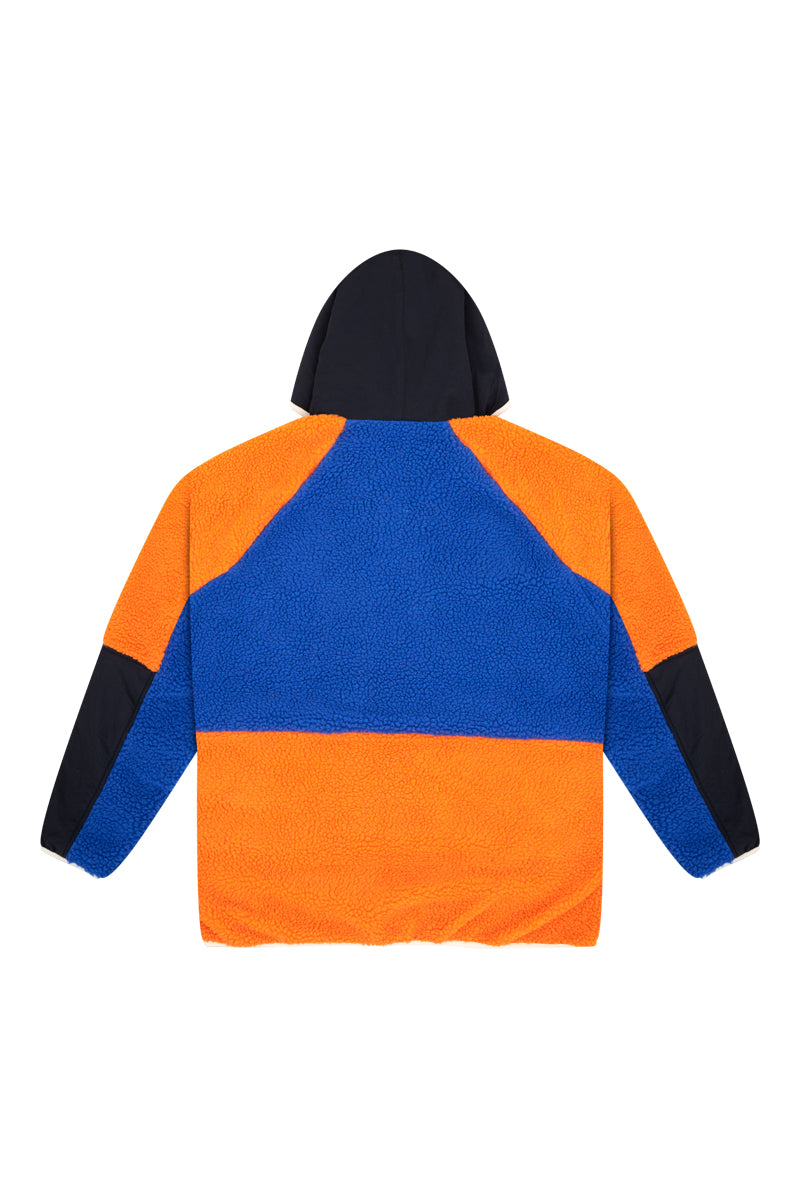 Retro Polar Fleece in Blue & Orange