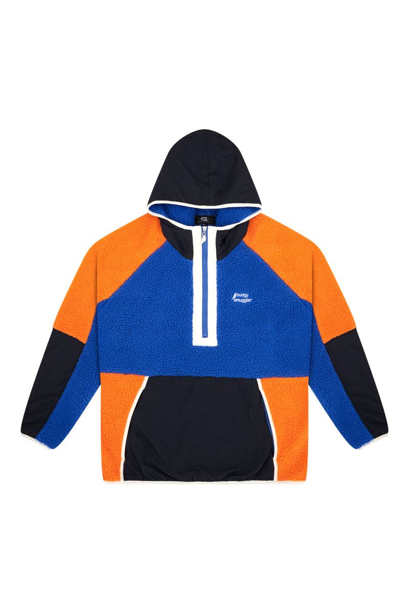 Retro Polar Fleece in Blue & Orange