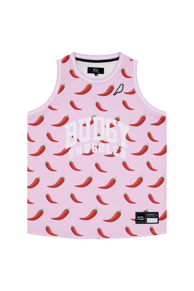 Basketball Vest in Pink Chilli
