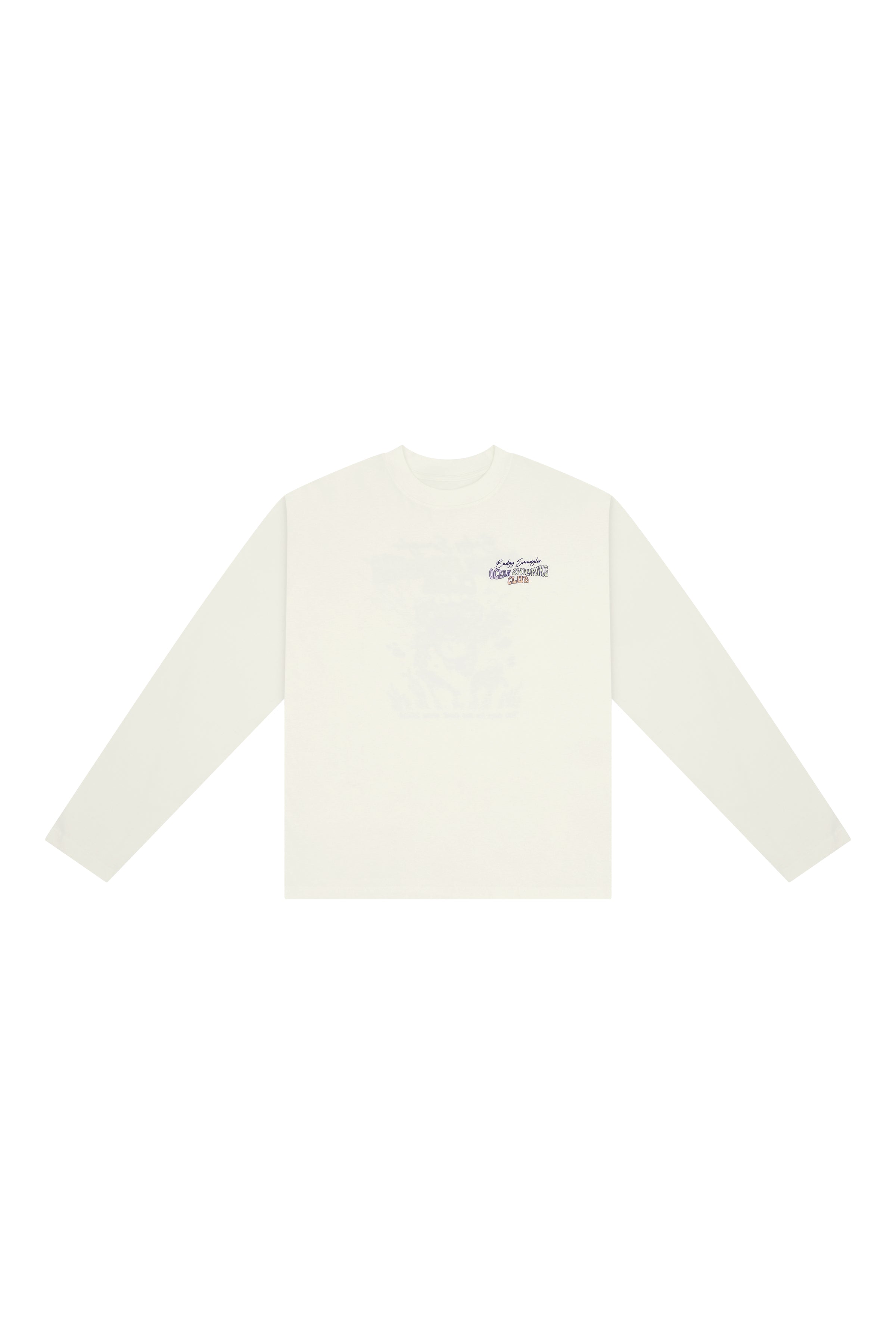 White Long Sleeve Tee with Watersports