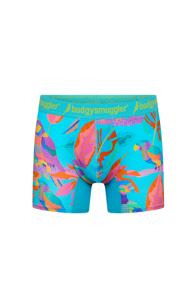 Men's Underwear Trunks in Techno Parrots