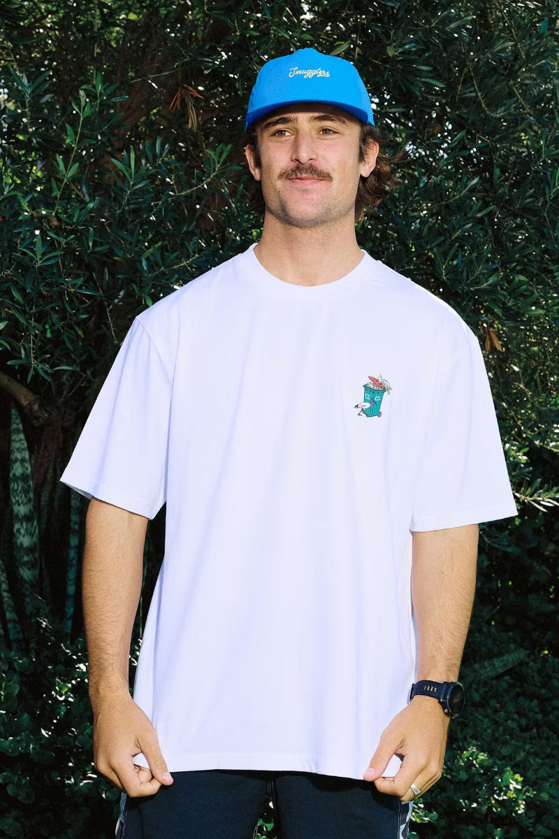 Heavyweight White Tee in Bin Day