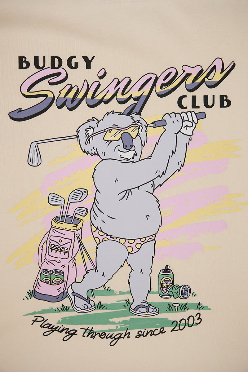 Heavyweight Cream Tee in Swingers Club
