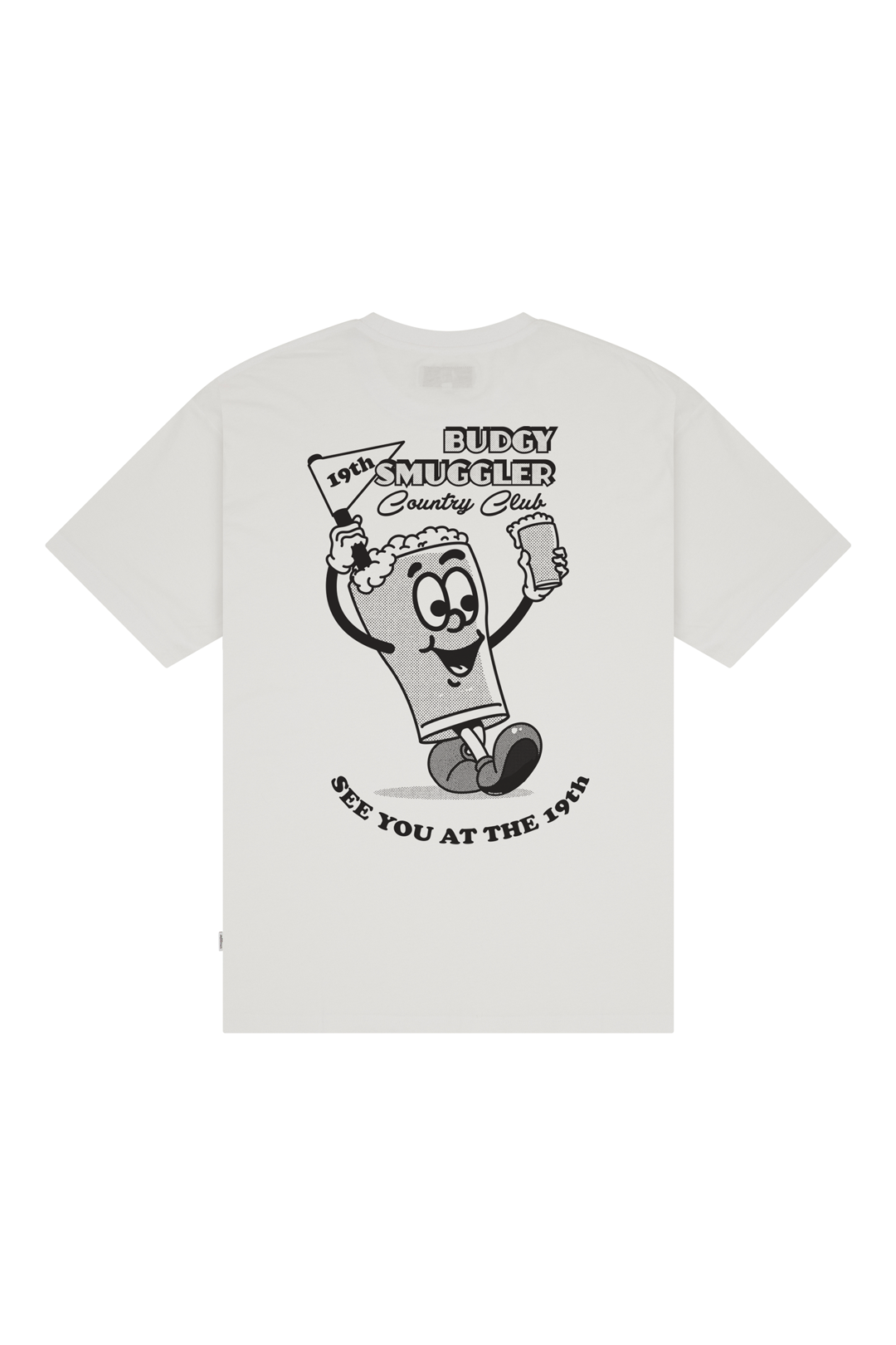 Lightweight White Tee with the 19th Hole