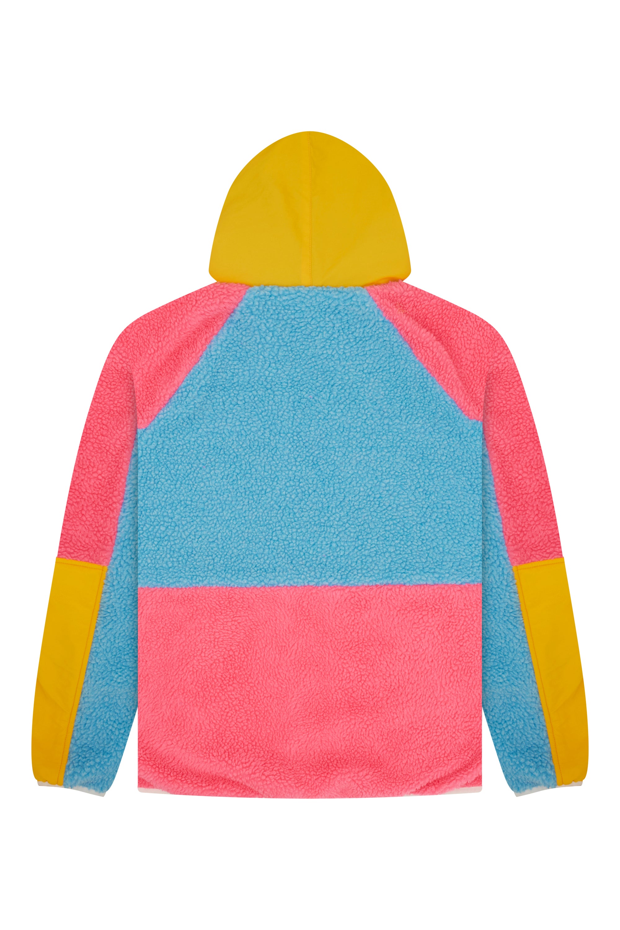 Retro Polar Fleece in Blue, Pink and Warm Yellow
