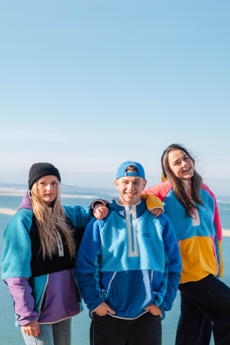 Retro Polar Fleece in Blue On Blue Baby