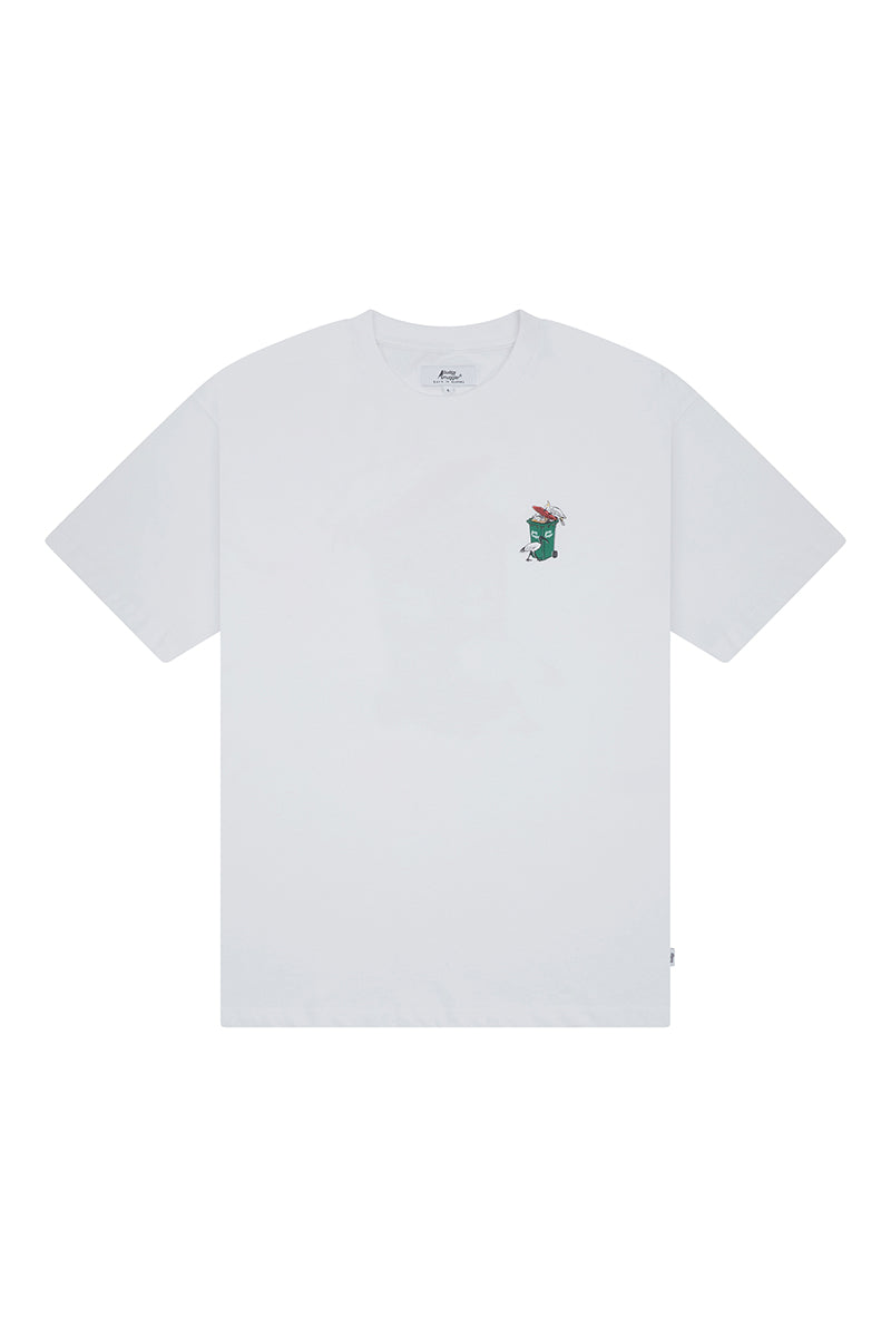 Heavyweight White Tee in Bin Day