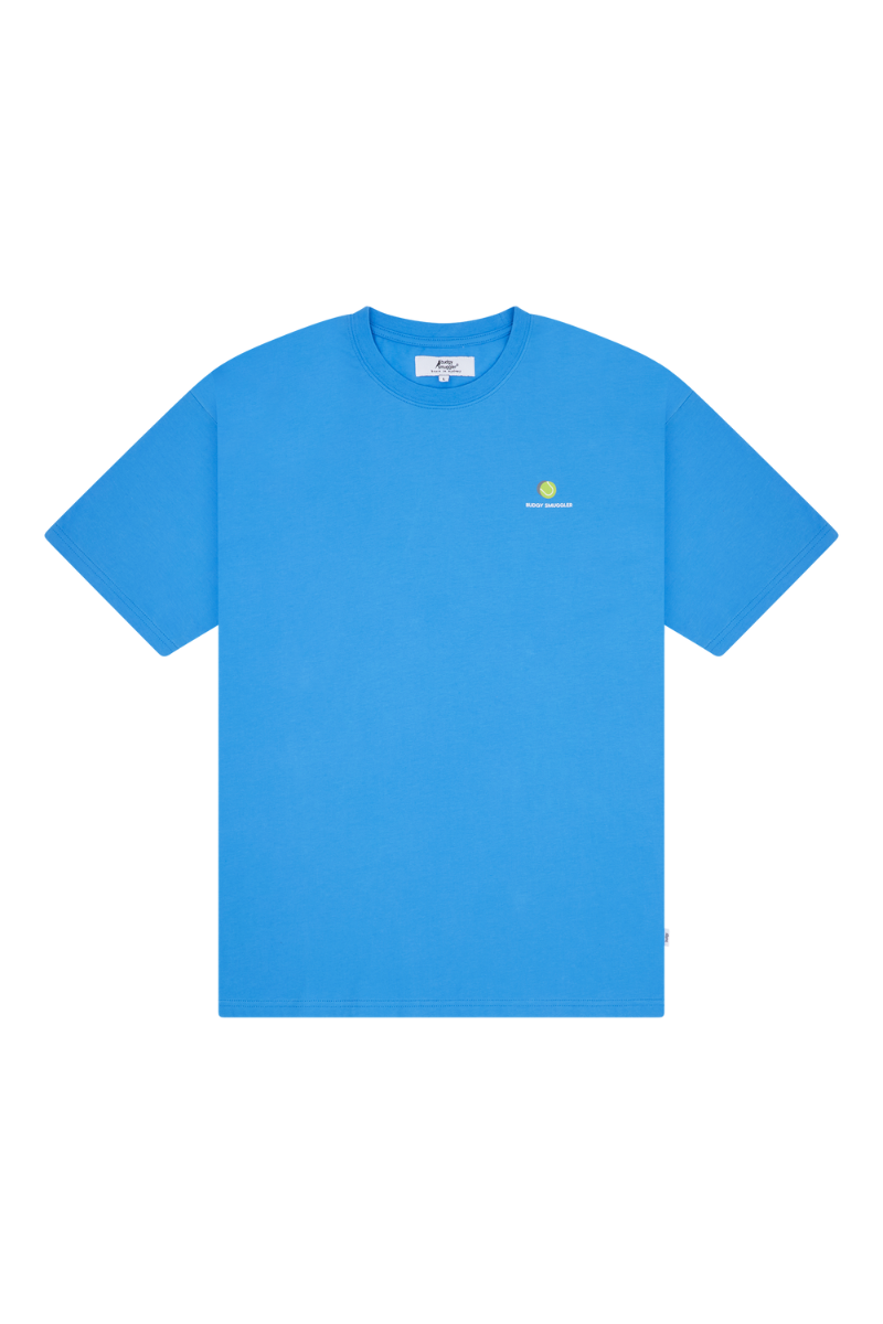 Lightweight Blue Tee in Tennis Court