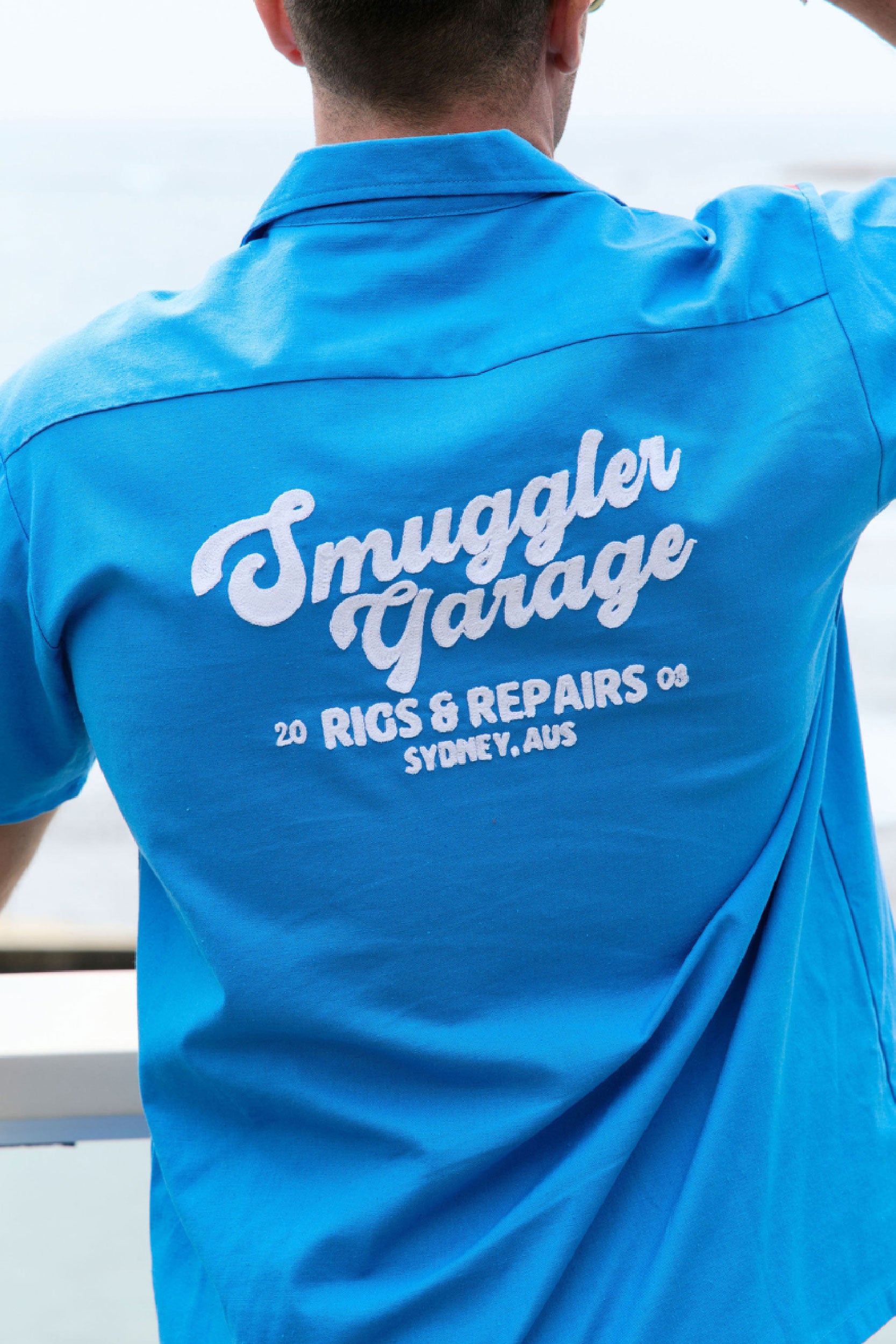 Mechanic Shirt in Blue Bowler