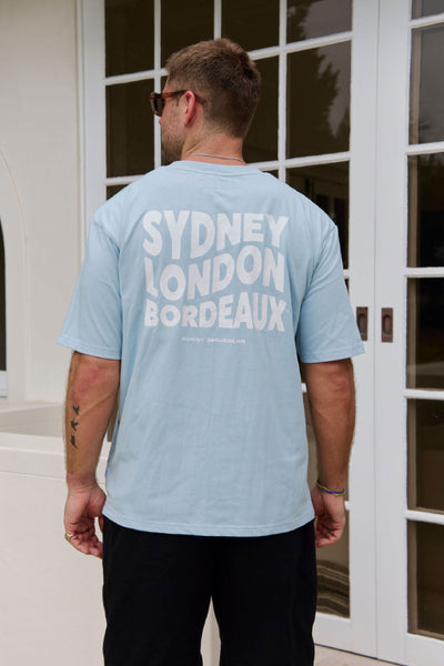 Heavyweight Light Blue Tee in Location