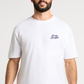 White Tee with Peak Performance