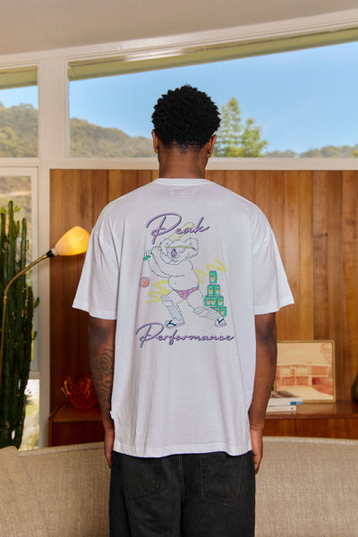 Lightweight White Tee with Peak Performance