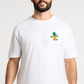 White Tee with Pro~Pineapple Crew