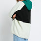 Retro Polar Fleece Jacket in Black & Green