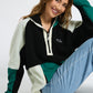 Retro Polar Fleece Jacket in Black & Green