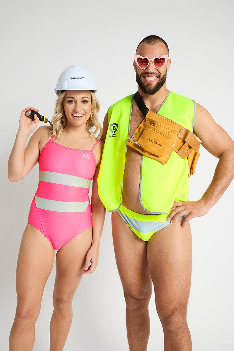 Thin Strap Racer in Pink High Vis
