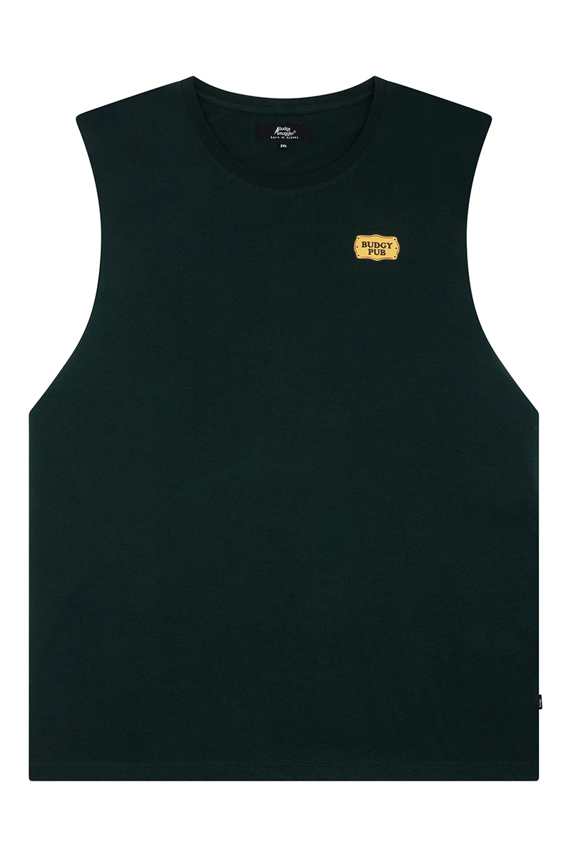 Green Singlet with Lounging Like A Lizard