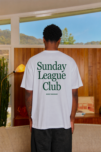Lightweight White Tee with Sunday League