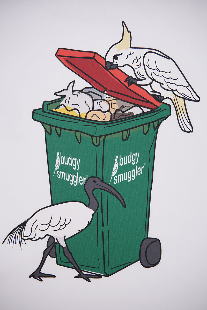 Heavyweight White Tee in Bin Day