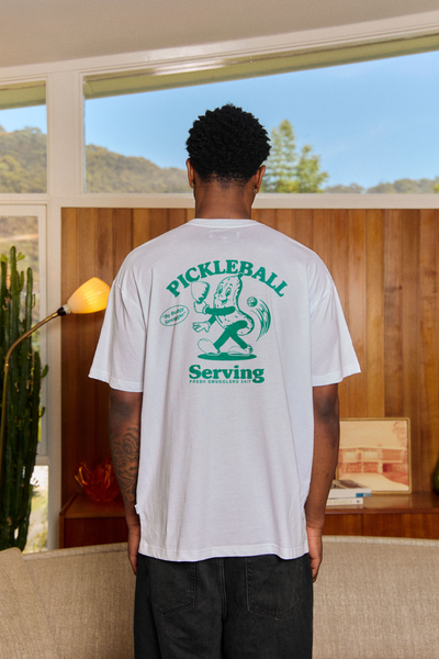 Lightweight White Tee with Pickleball