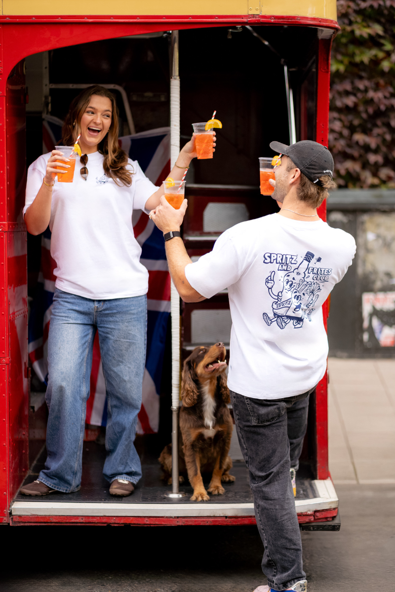 White Tee with Spritz and Frites
