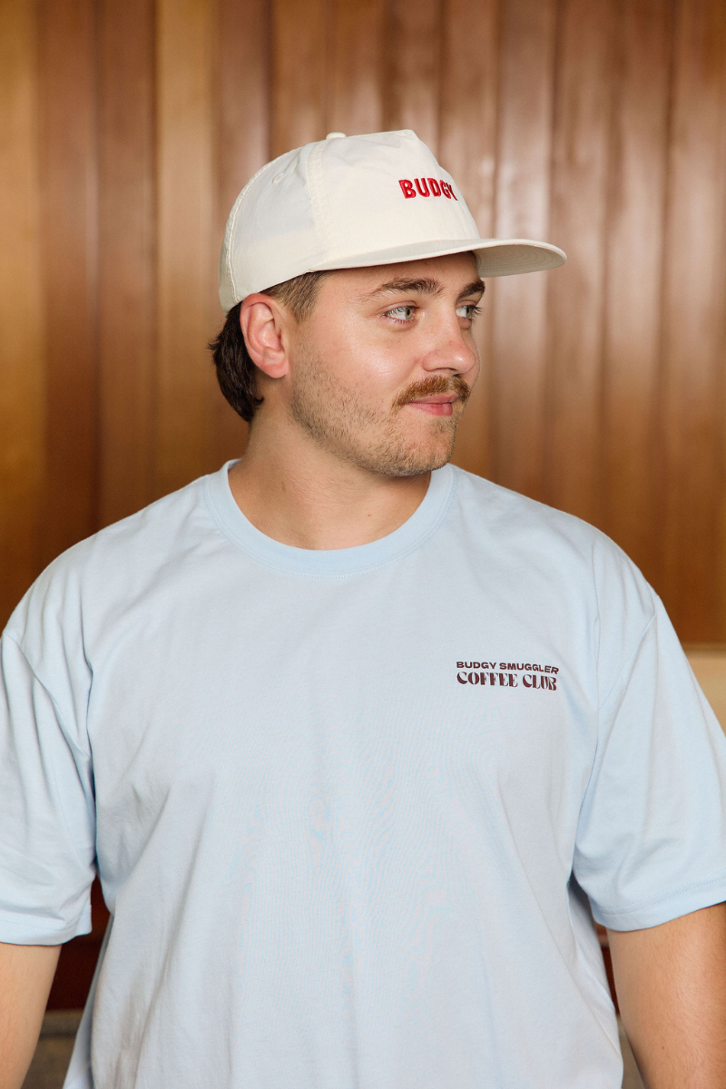 5 Panel Snap Back in Budgy Cream