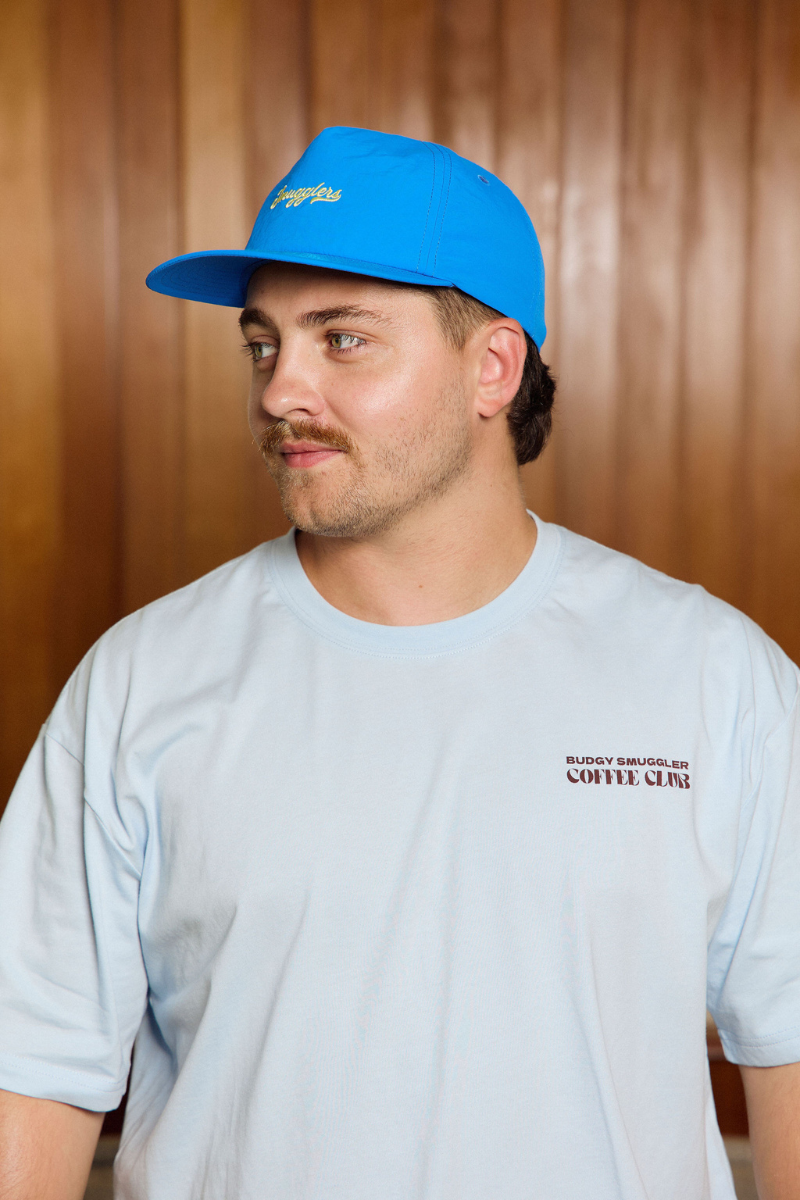 5 Panel Snap Back in Blue "Smugglers"