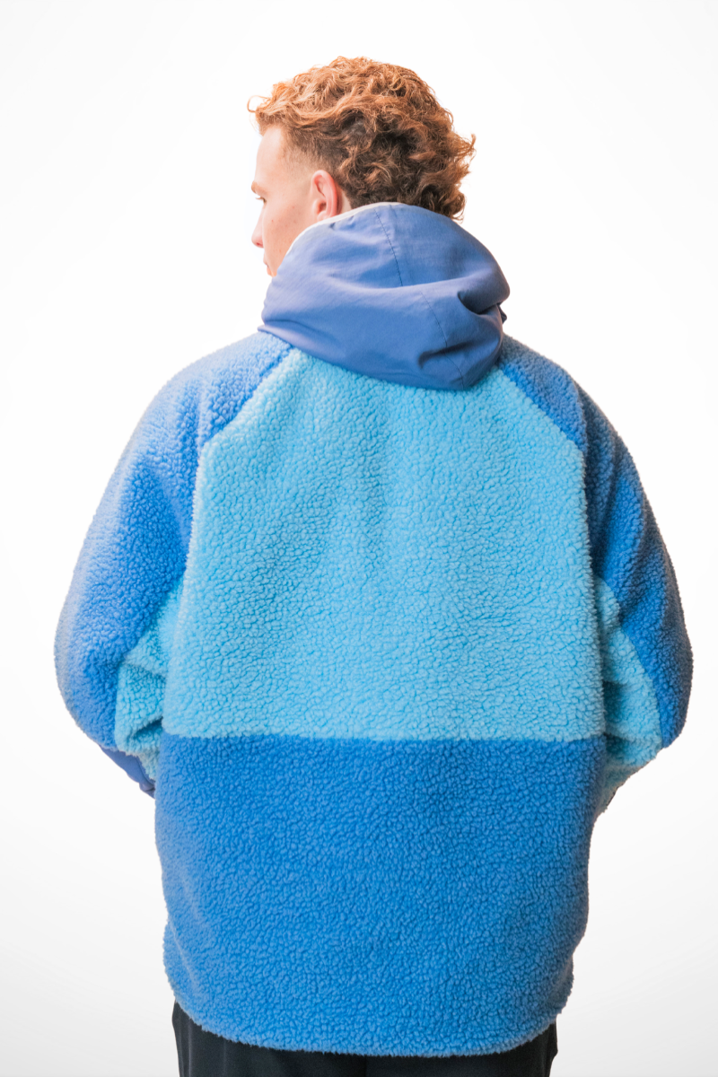 Retro Polar Fleece in Blue On Blue Baby