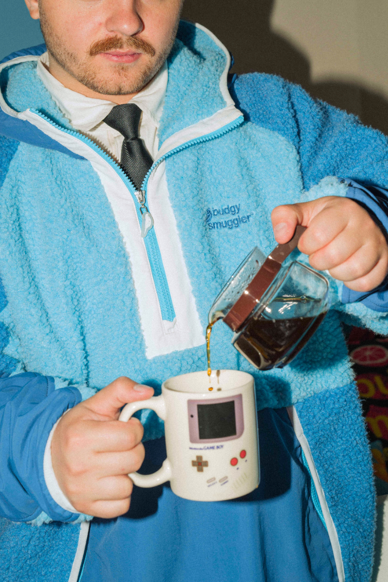 Retro Polar Fleece in Blue On Blue Baby