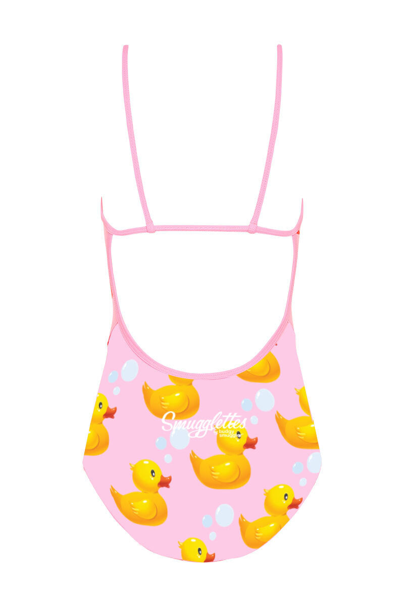 Thin Strap Racer in Pink Rubber Ducks