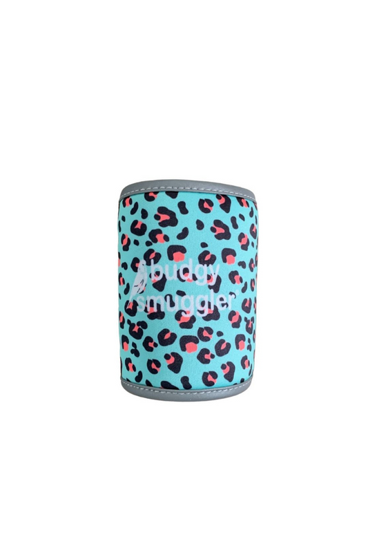 Stubby Holder with Clip in Neon Jungle Teal