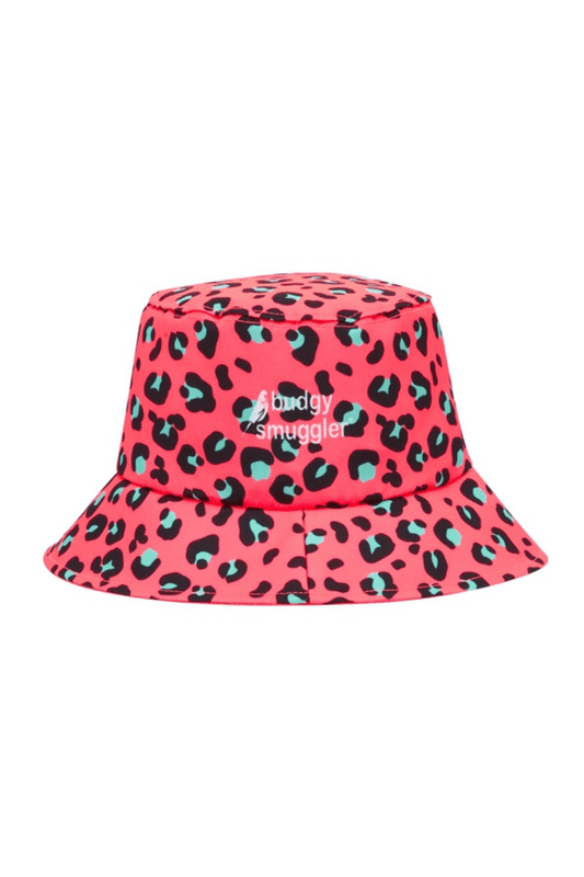 Bucket Hat in Neon Jungle Pink