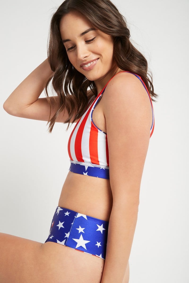 High waisted fourth on sale of july bathing suit