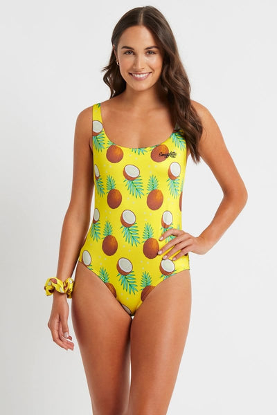 WOMENS SWIMWEAR, COCONUT DESIGN POOLSIDE