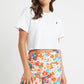 Biker Shorts with Pockets in Linen Jungle