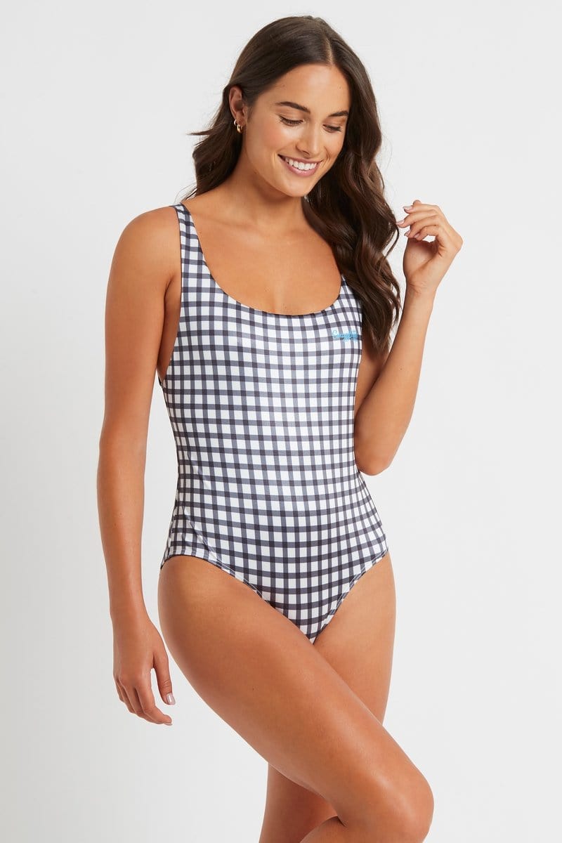 Poolside in Black Gingham