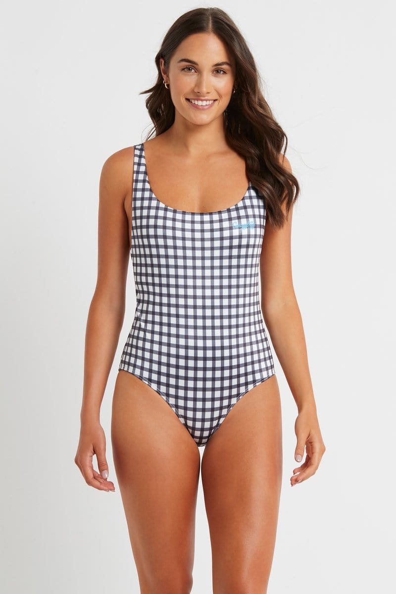 Poolside in Black Gingham